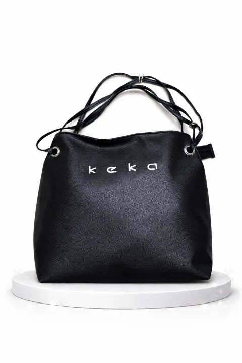 Chic Black Bucket Shoulder Bag